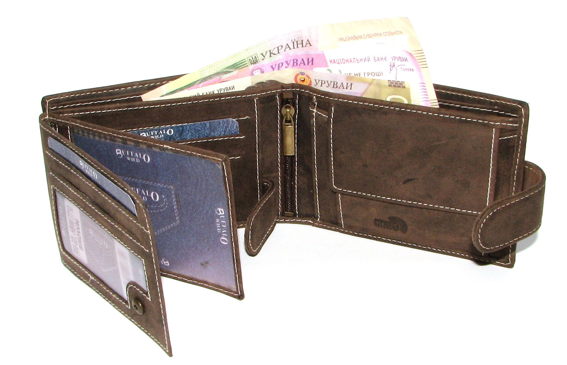 Кошелек мужской Buffalo Wild RM-02L-HBW BROWN Кошелек мужской Buffalo Wild RM-02L-HBW BROWN